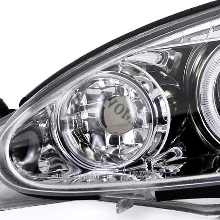 Spec-D Tuning 01-05 Mazda Mx5 Halo LED Projector Headlight Chrome LHP-MX501-TM